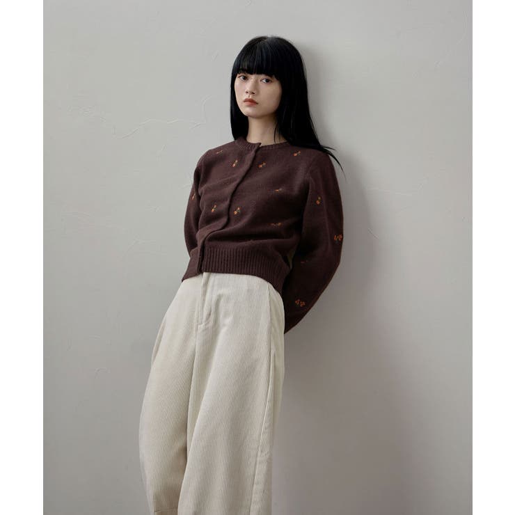 etoll エトル 小花柄刺繍ニットカーディガン | Fashion Letter | 詳細画像16 