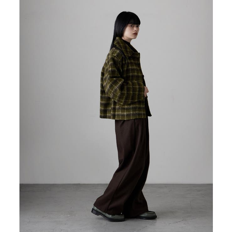 etoll エトル チェックシャギーコクーンスリーブジャケット | Fashion Letter | 詳細画像3 