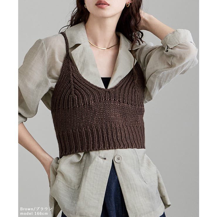 etoll エトル バックリボンローゲージニットビスチェ | Fashion Letter | 詳細画像13 