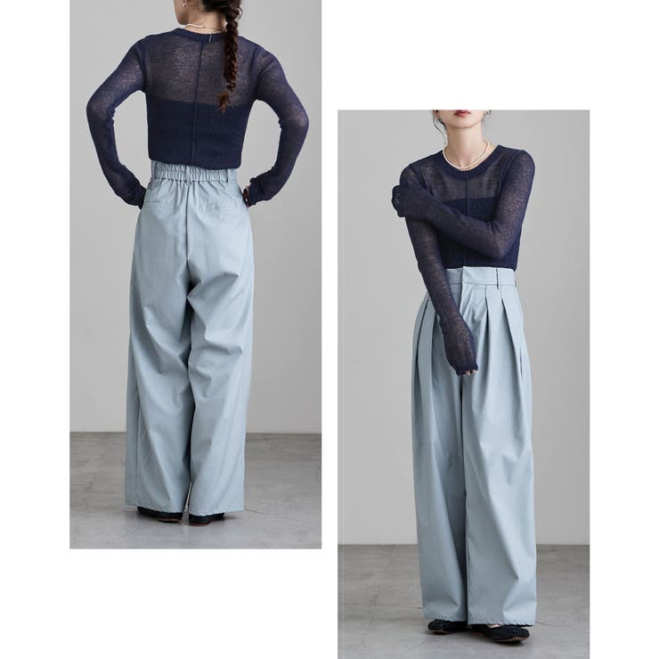 etoll エトル モヘアタッチセンターリンキングメッシュニット | Fashion Letter | 詳細画像4 