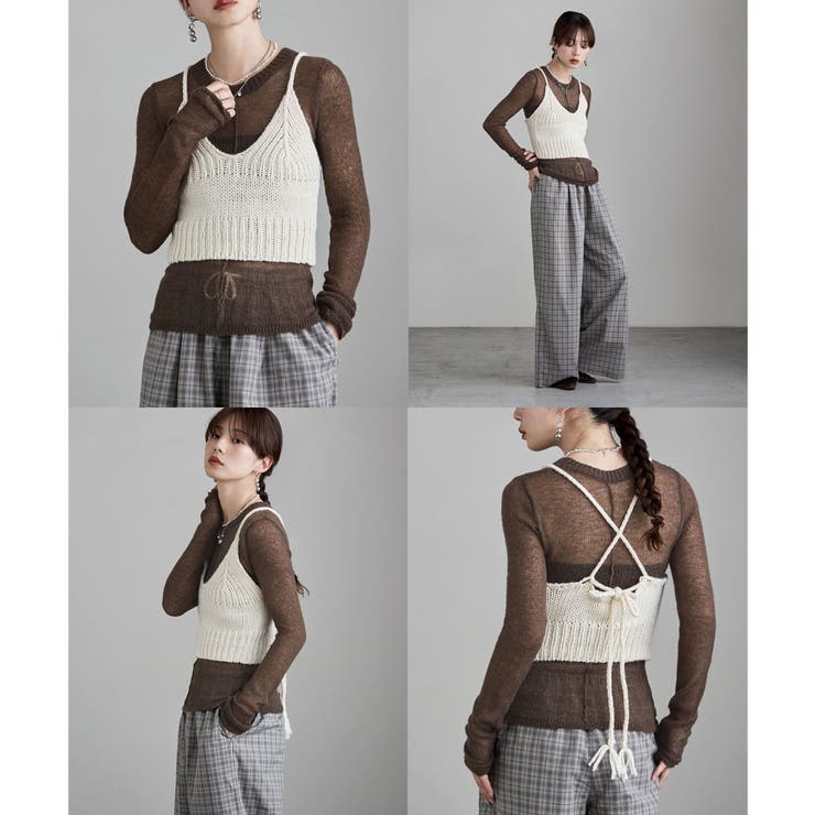 etoll エトル モヘアタッチセンターリンキングメッシュニット | Fashion Letter | 詳細画像17 