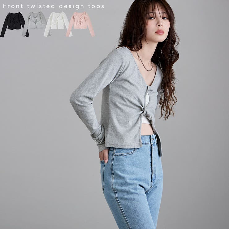 etoll エトル フロントツイストデザイントップス | Fashion Letter | 詳細画像1 