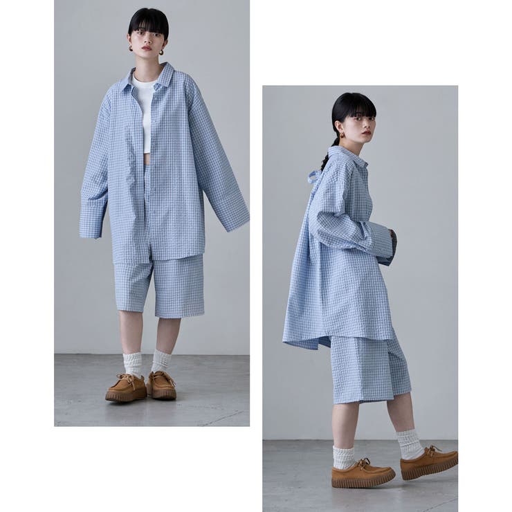 etoll エトル チェック柄タックハーフパンツ | Fashion Letter | 詳細画像6 