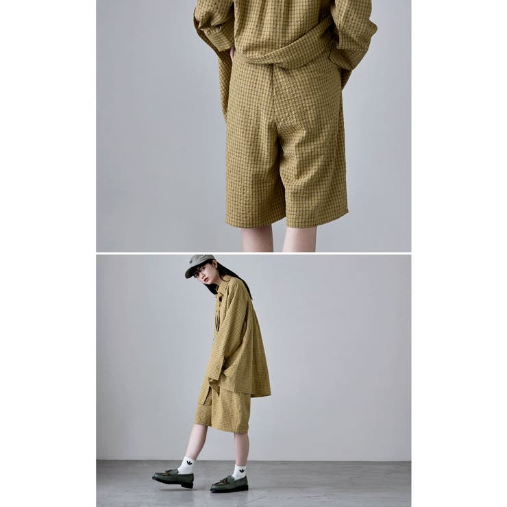 etoll エトル チェック柄タックハーフパンツ | Fashion Letter | 詳細画像10 