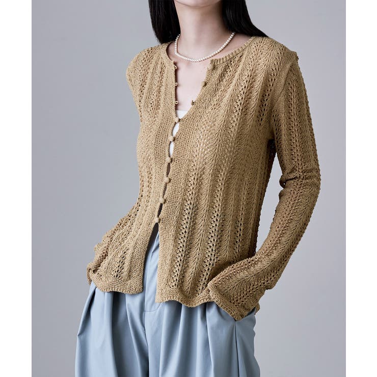 etoll エトル ループヤーンクロシェニットカーディガン | Fashion Letter | 詳細画像7 