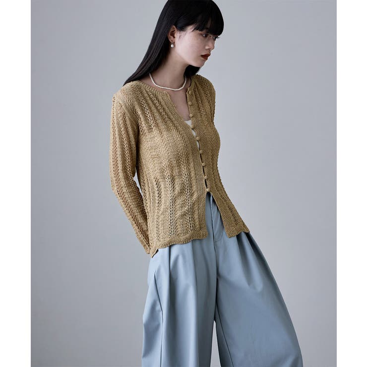 etoll エトル ループヤーンクロシェニットカーディガン | Fashion Letter | 詳細画像9 