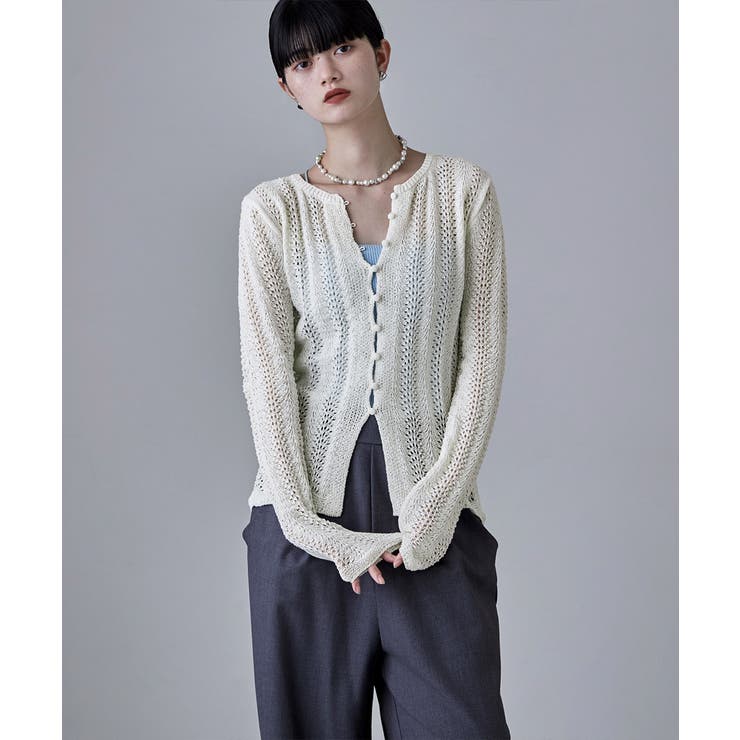 etoll エトル ループヤーンクロシェニットカーディガン | Fashion Letter | 詳細画像14 