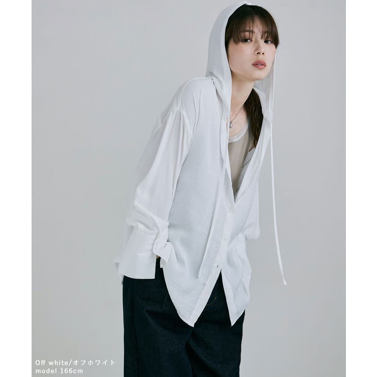 etoll エトル メルティングシアーフードオーバーシャツ | Fashion Letter | 詳細画像7 