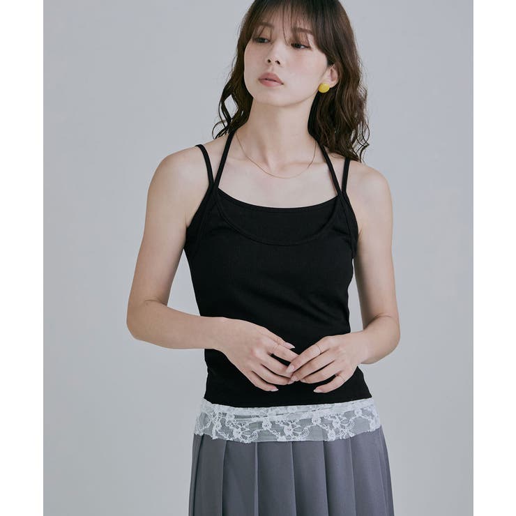etoll エトル レイヤード風カップインキャミソール | Fashion Letter | 詳細画像12 