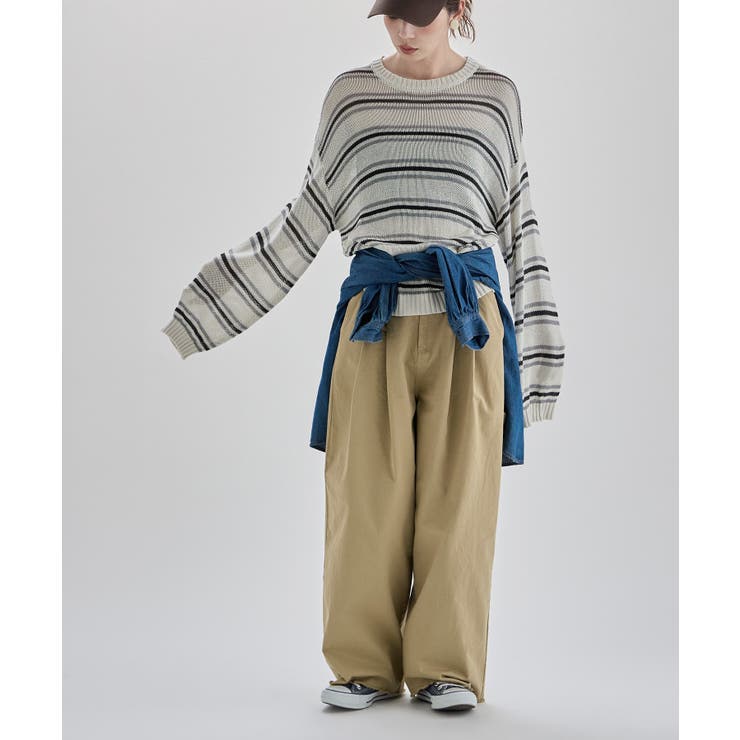 ベージュ | etoll エトル ツイルタックペインターパンツ | Fashion Letter