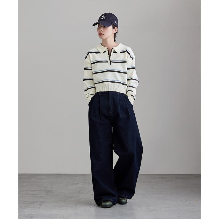 etoll エトル マルチボーダーショートポロニット | Fashion Letter | 詳細画像11 