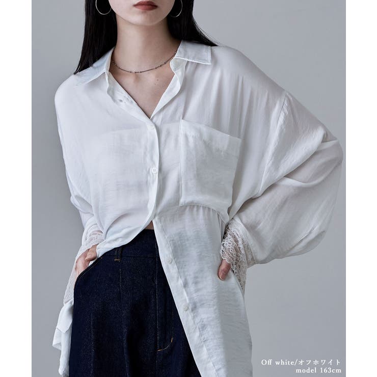 etoll エトル レーススリーブメルティングオーバーシャツ | Fashion Letter | 詳細画像2 