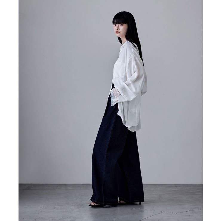 etoll エトル レーススリーブメルティングオーバーシャツ | Fashion Letter | 詳細画像4 