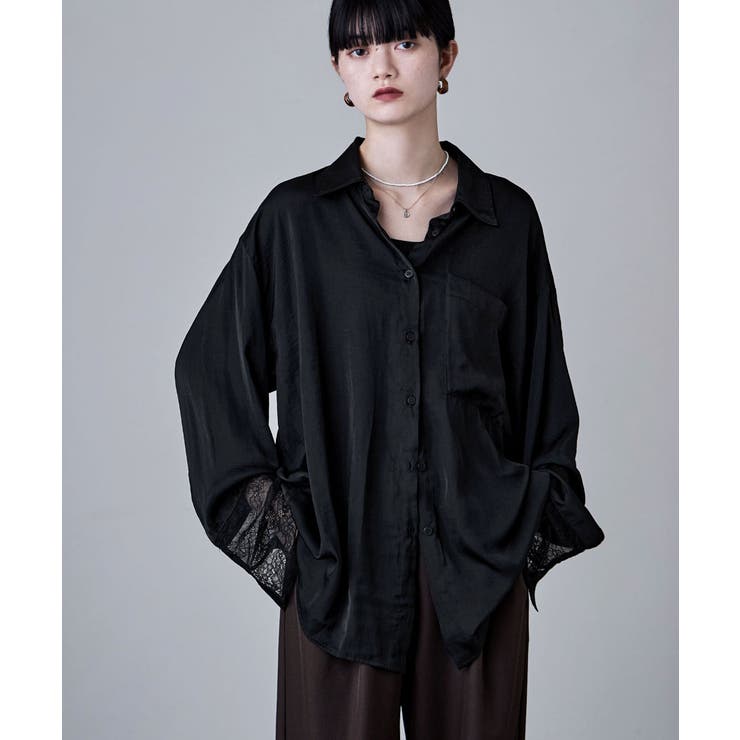 etoll エトル レーススリーブメルティングオーバーシャツ | Fashion Letter | 詳細画像11 
