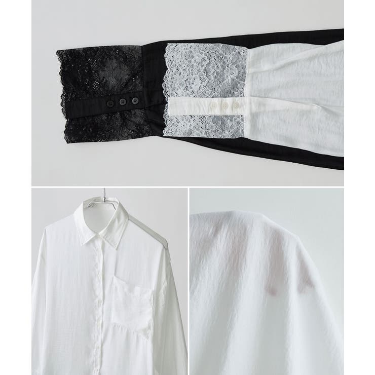 etoll エトル レーススリーブメルティングオーバーシャツ | Fashion Letter | 詳細画像19 