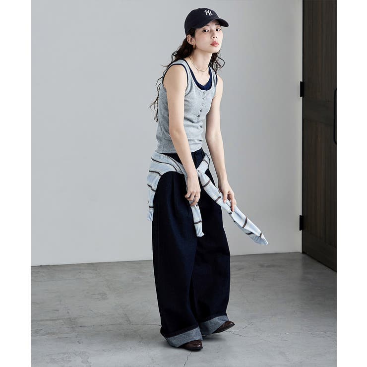 etoll エトル レイヤード風配色カップインタンクトップ | Fashion Letter | 詳細画像7 