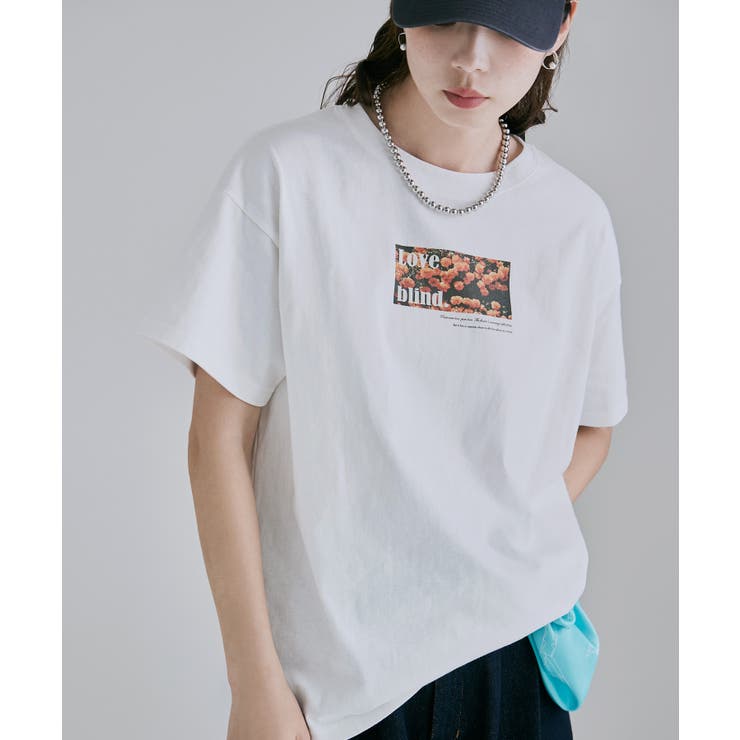 オフホワイト1 | etoll エトル フォトプリントクルーネックTシャツ | Fashion Letter