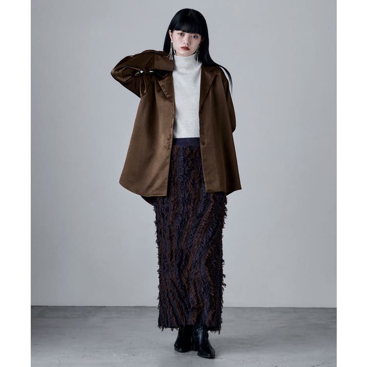 etoll エトル オーバーサテンシャツジャケット | Fashion Letter | 詳細画像5 
