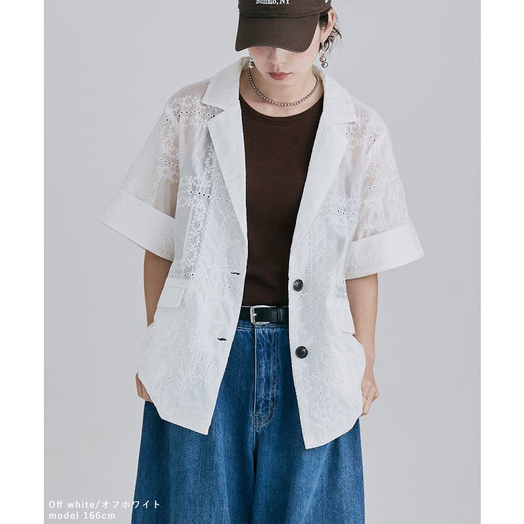 etoll エトル パッチワークレーステーラードジャケット | Fashion Letter | 詳細画像7 