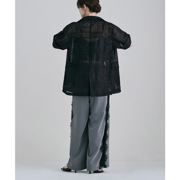 etoll エトル パッチワークレーステーラードジャケット | Fashion Letter | 詳細画像14 