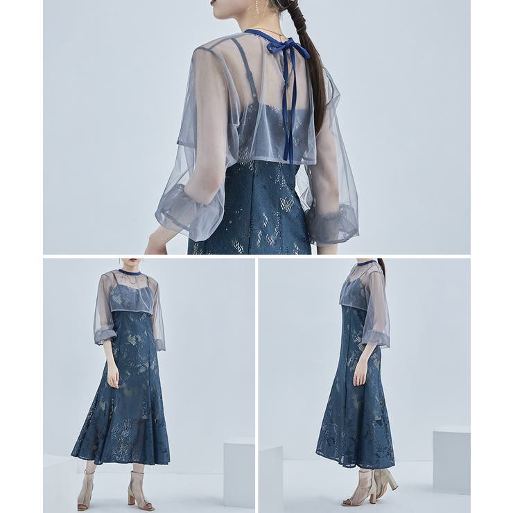 楽天市場】3wayシフォンボレロ&レースキャミドレス ワンピース