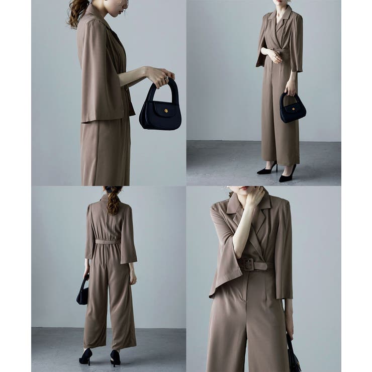 etoll エトル スリットスリーブオールインワンパンツドレス[品番：FT000008540]｜Fashion  Letter（ファッションレター）のレディースファッション通販｜SHOPLIST（ショップリスト）