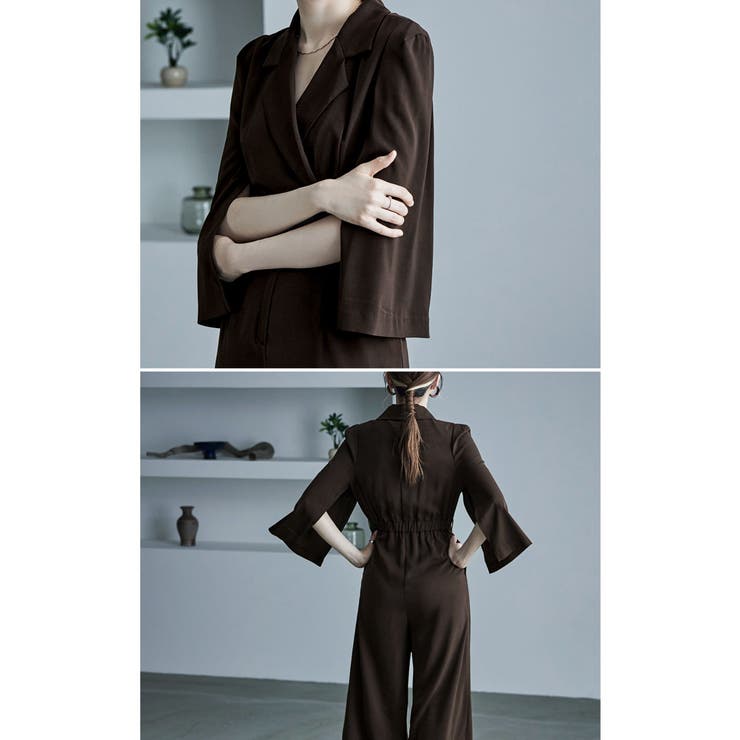 etoll エトル スリットスリーブオールインワンパンツドレス[品番：FT000008540]｜Fashion  Letter（ファッションレター）のレディースファッション通販｜SHOPLIST（ショップリスト）