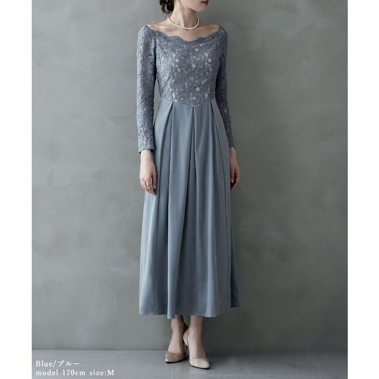 etoll エトル バレエネックスカラップレースドレス[品番