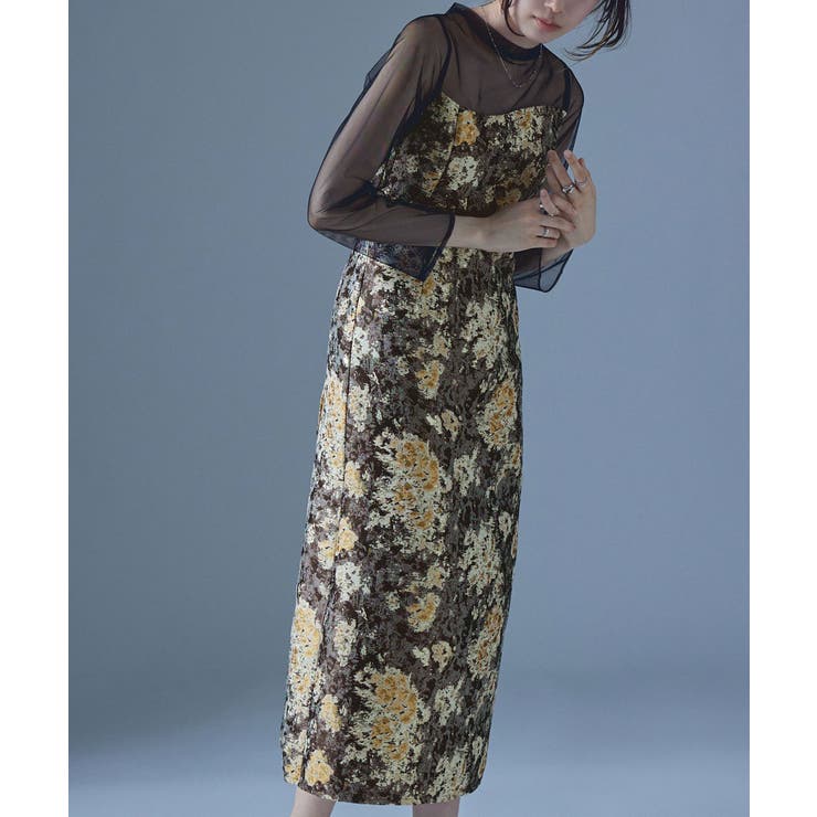 etoll エトル ミアンダリングジャカードペンシルドレス[品番：FT000009317]｜Fashion  Letter（ファッションレター）のレディースファッション通販｜SHOPLIST（ショップリスト）