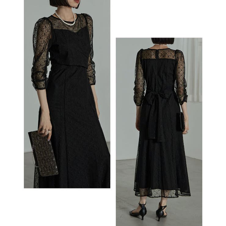 etoll エトル カシュクールデザインフレアドレス[品番：FT000009576