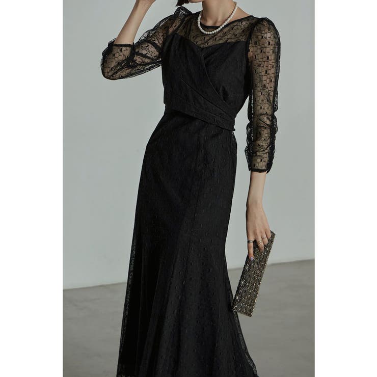 etoll エトル カシュクールデザインフレアドレス[品番：FT000009576