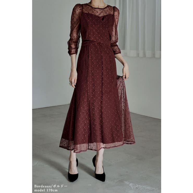 etoll エトル カシュクールデザインフレアドレス[品番：FT000009576