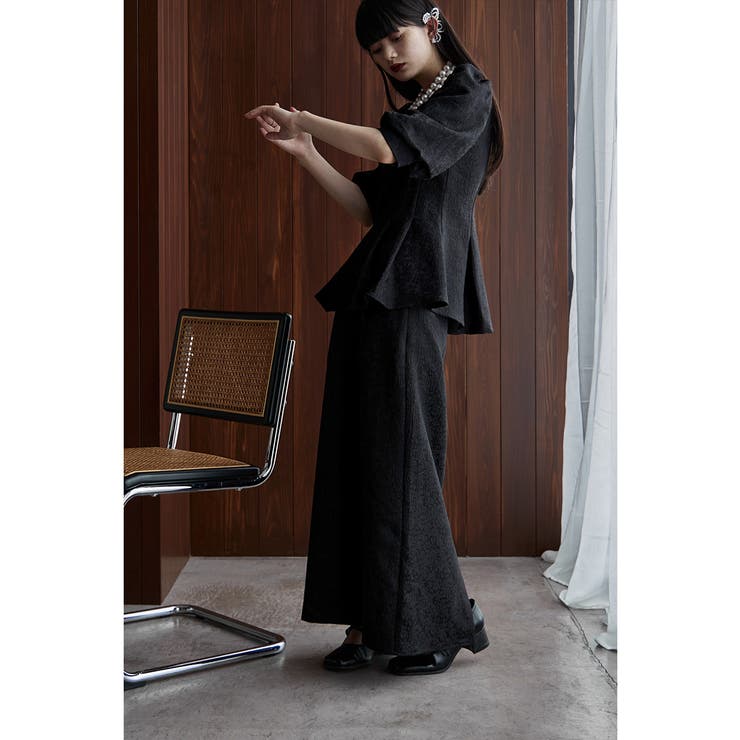 etoll. フラワージャガードセットアップドレス ペプラムブラウス&Iラインスカート トップス ブラウス 半袖 五分袖 :  FashionLetter - 通販 - Yahoo!ショッピング