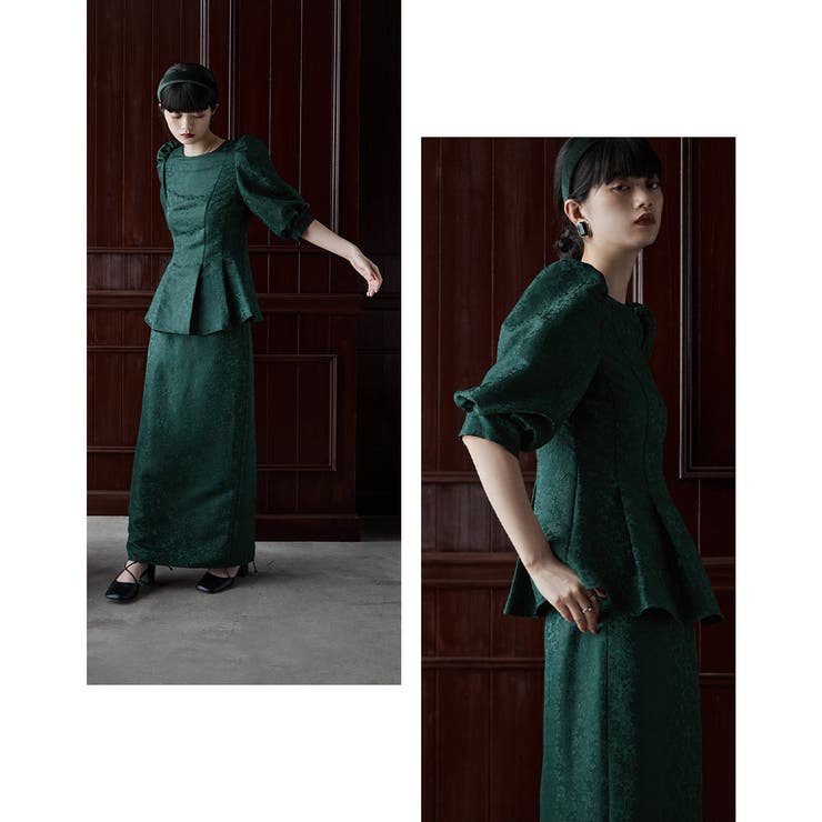 etoll エトル フラワージャガードセットアップドレス[品番：FT000009813]｜Fashion  Letter（ファッションレター）のレディースファッション通販｜SHOPLIST（ショップリスト）