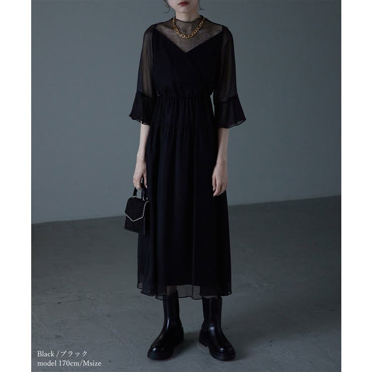 ラメチュールシフォンドレス ワンピース レディース 品番 Ft Fashion Letter ファッションレター のレディースファッション通販 Shoplist ショップリスト