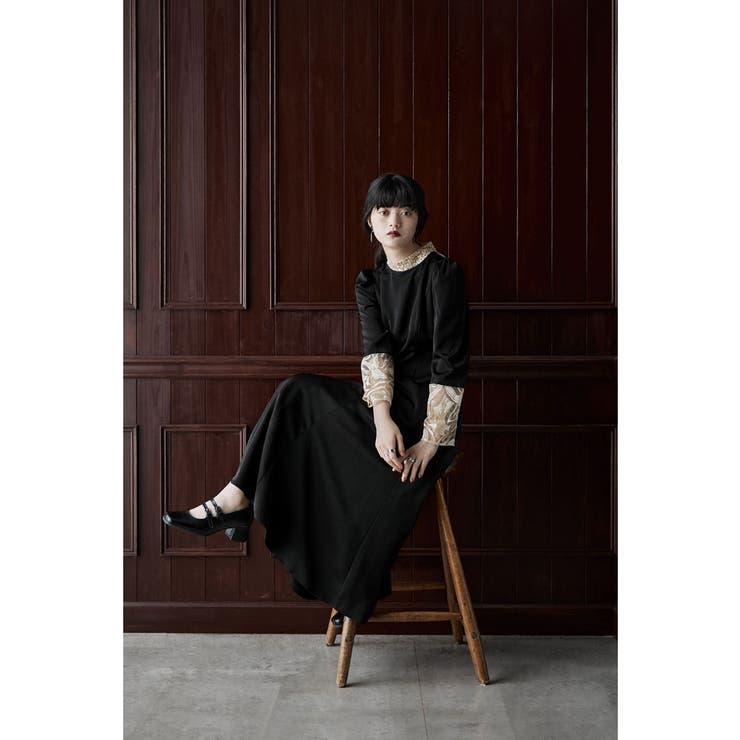 etoll エトル バック刺繍フレアドレス | Fashion Letter | 詳細画像13 