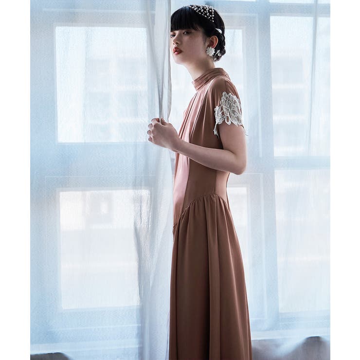 etoll エトル ドロップウエストスリーブレースドレス | Fashion Letter | 詳細画像13 