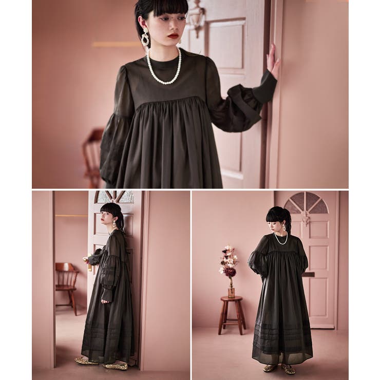 etoll エトル ベビーコアシアーボリュームドレス | Fashion Letter | 詳細画像15 