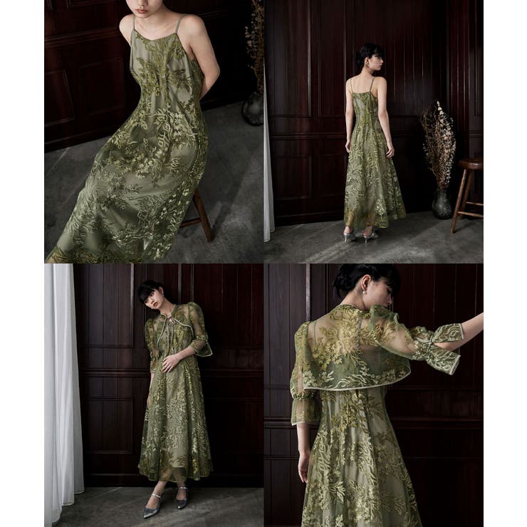 etoll エトル グラデーションレースボレロ＆ウエストタックフレアドレス | Fashion Letter | 詳細画像6 