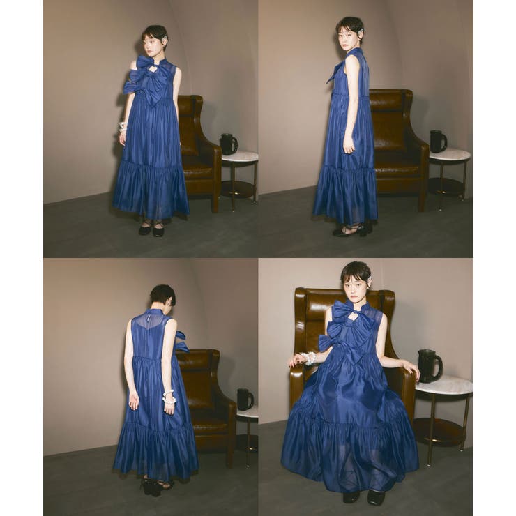 etoll エトル リボンデザインティアードドレス | Fashion Letter | 詳細画像8 