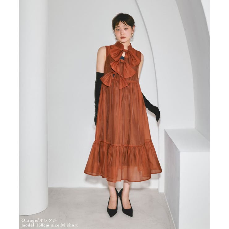 etoll エトル リボンデザインティアードドレス | Fashion Letter | 詳細画像13 