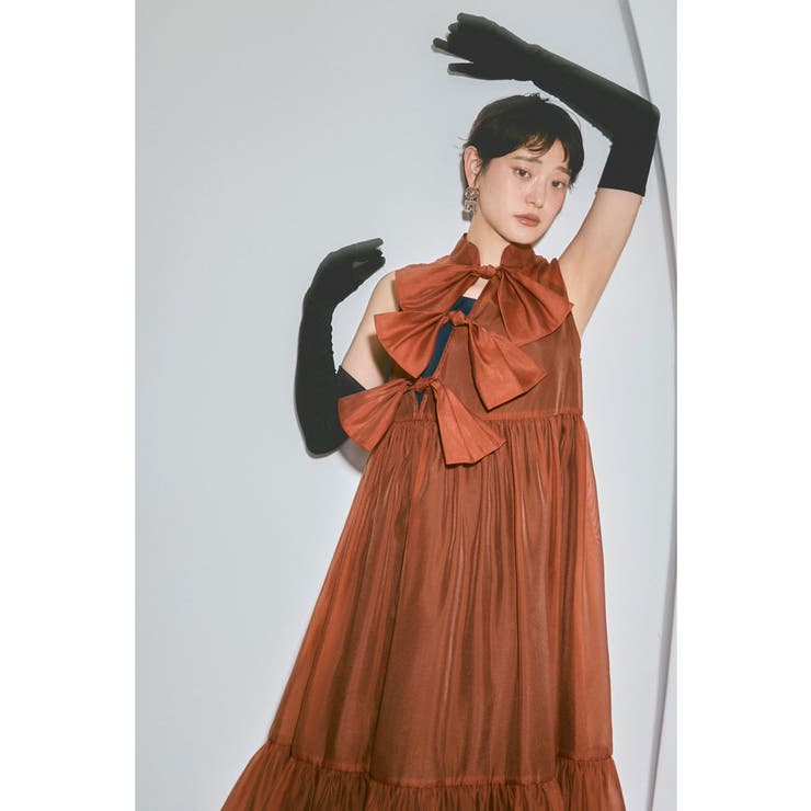 etoll エトル リボンデザインティアードドレス | Fashion Letter | 詳細画像16 