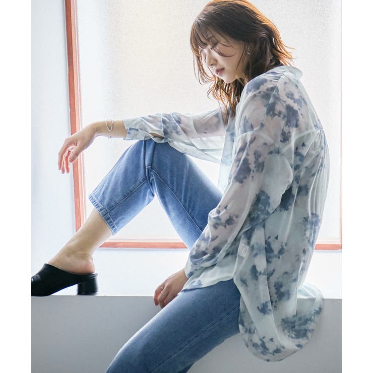 タイダイ柄でいつものコーデも新鮮な表情に シアーシャツ シースルー ブラウス 品番 Ft Fashion Letter ファッションレター のレディースファッション通販 Shoplist ショップリスト