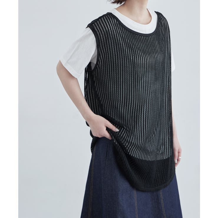 etoll エトル 2wayスリーブメッシュプルオーバー | Fashion Letter | 詳細画像5 