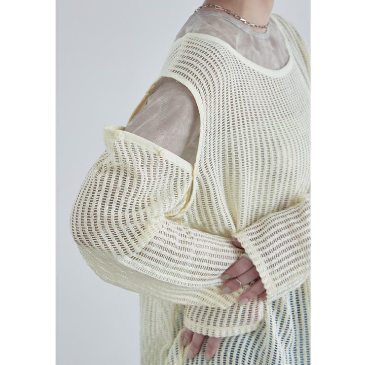 etoll エトル 2wayスリーブメッシュプルオーバー | Fashion Letter | 詳細画像10 