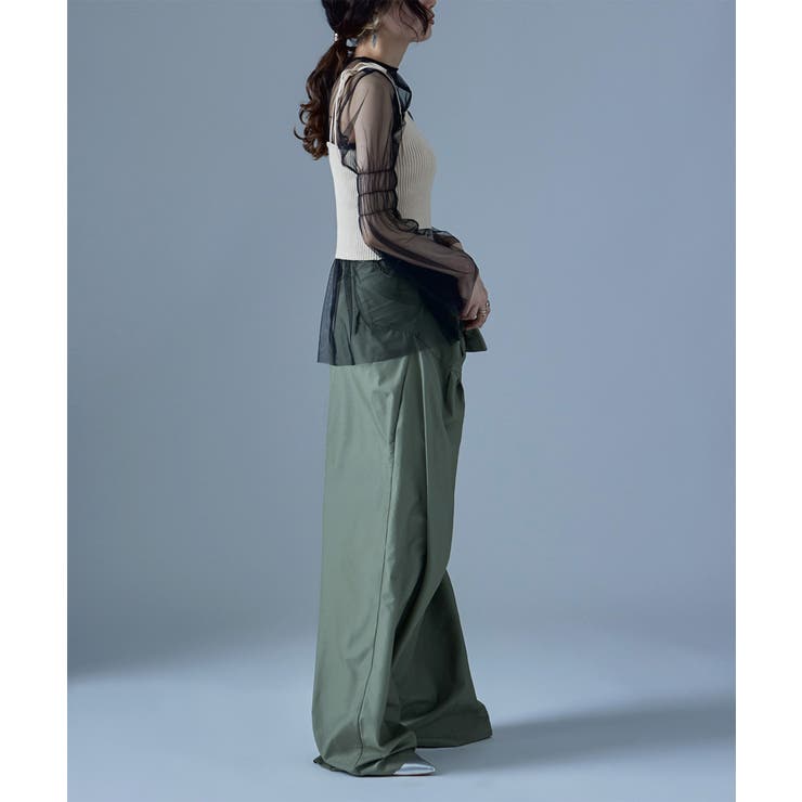 etoll エトル ショルダーリボンリブニットキャミソール | Fashion Letter | 詳細画像15 