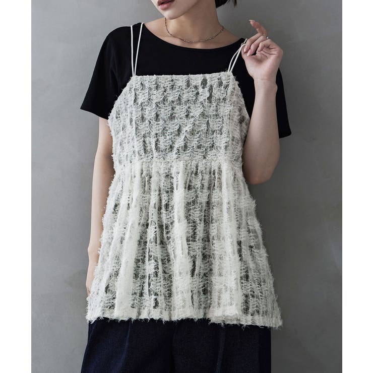 etoll エトル フェザーチュールキャミビスチェ | Fashion Letter | 詳細画像17 