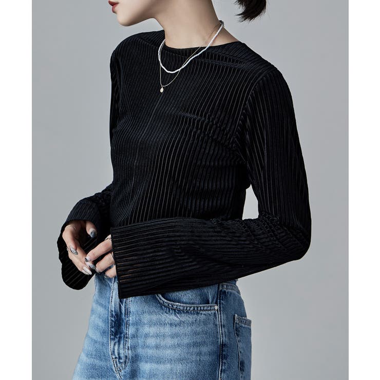 ella_selectshop エラセレクトショップ　ベロア　シースルー ella_selectshop エラセレクトショップ ベロア シースルー