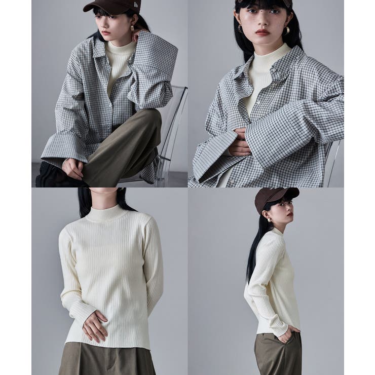 etoll エトル ボトルネックワイドリブニット | Fashion Letter | 詳細画像9 