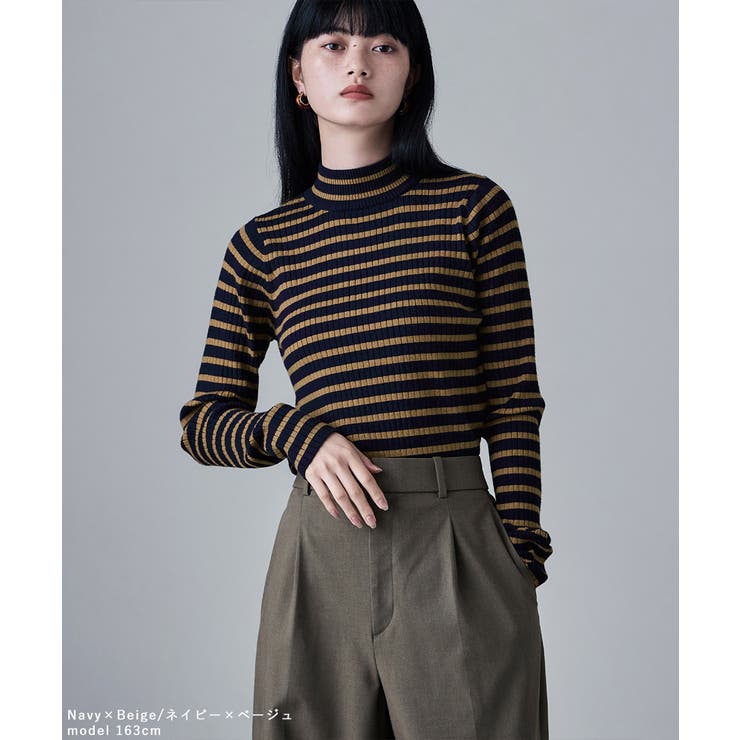 etoll エトル ボトルネックワイドリブニット | Fashion Letter | 詳細画像14 